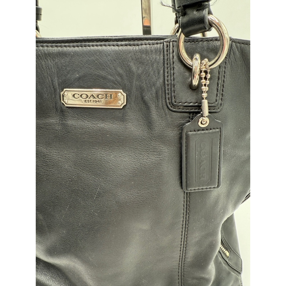 Coach Gallery North South Black Leather with Side Zippers F19456 - Picture 6 of 10